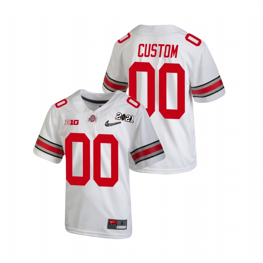 Ohio State Buckeyes Youth NCAA Custom #00 White Champions 2021 National College Football Jersey CRC2649HQ